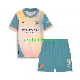Fotballdrakt Manchester City Haaland 9 Barn Fjerde 2024-2025 Kortermet